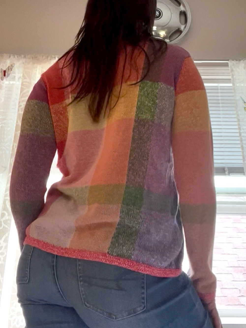 David Brooks multicoloured pastel cardigan